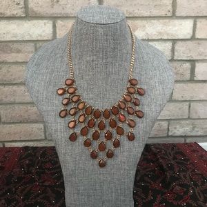 Classy Light Brown Necklace/Earring Set